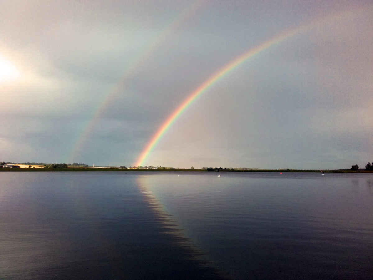 Double rainbow over Monikie.
